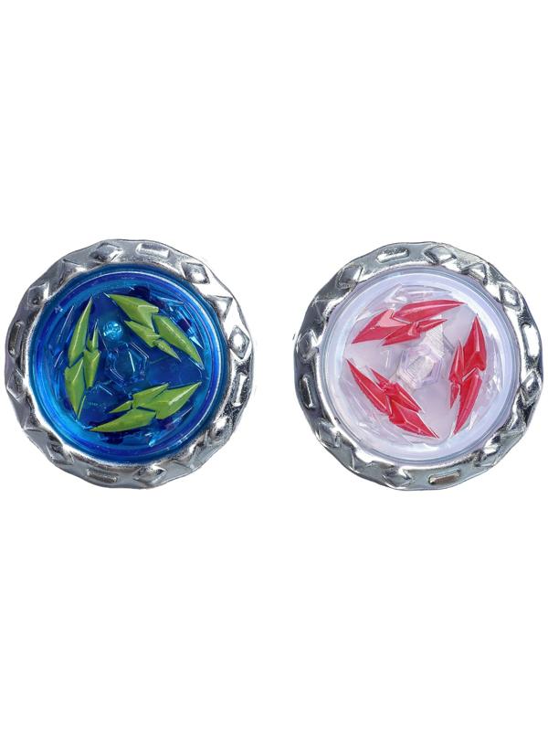 Игровой набор боевых волчков «Мото файтер», 2 волчка, 1 устройство для запуска, световые эффекты