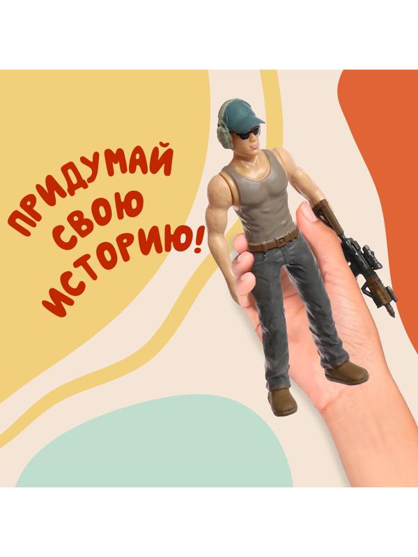 Набор фигурок «Юрский парк», 4 предмета в наборе, с динозавром, подвижные элементы, МИКС