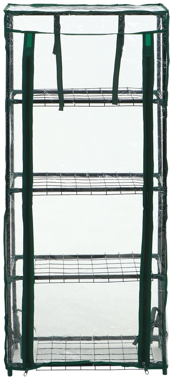 Парник-стеллаж, 4 полки, 105 × 24 × 46 см, металлический каркас d = 12 мм, чехол плёнка 80 мкм, Greengo