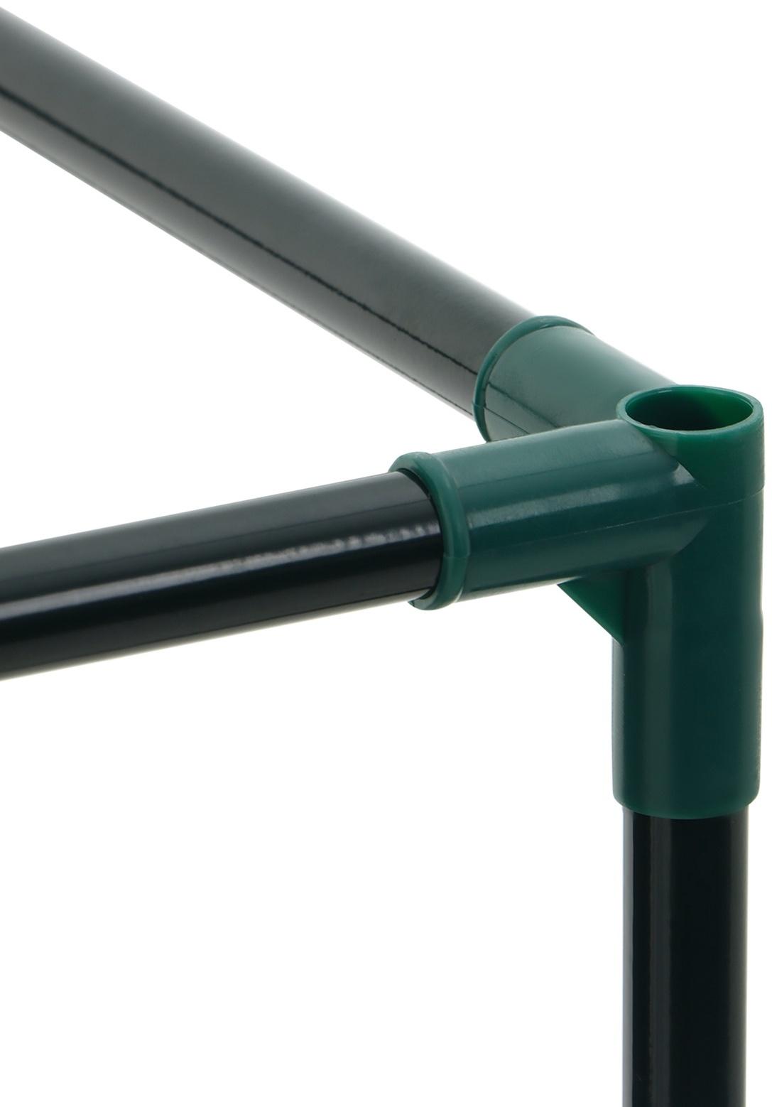 Парник-стеллаж, 4 полки, 105 × 24 × 46 см, металлический каркас d = 12 мм, чехол плёнка 80 мкм, Greengo