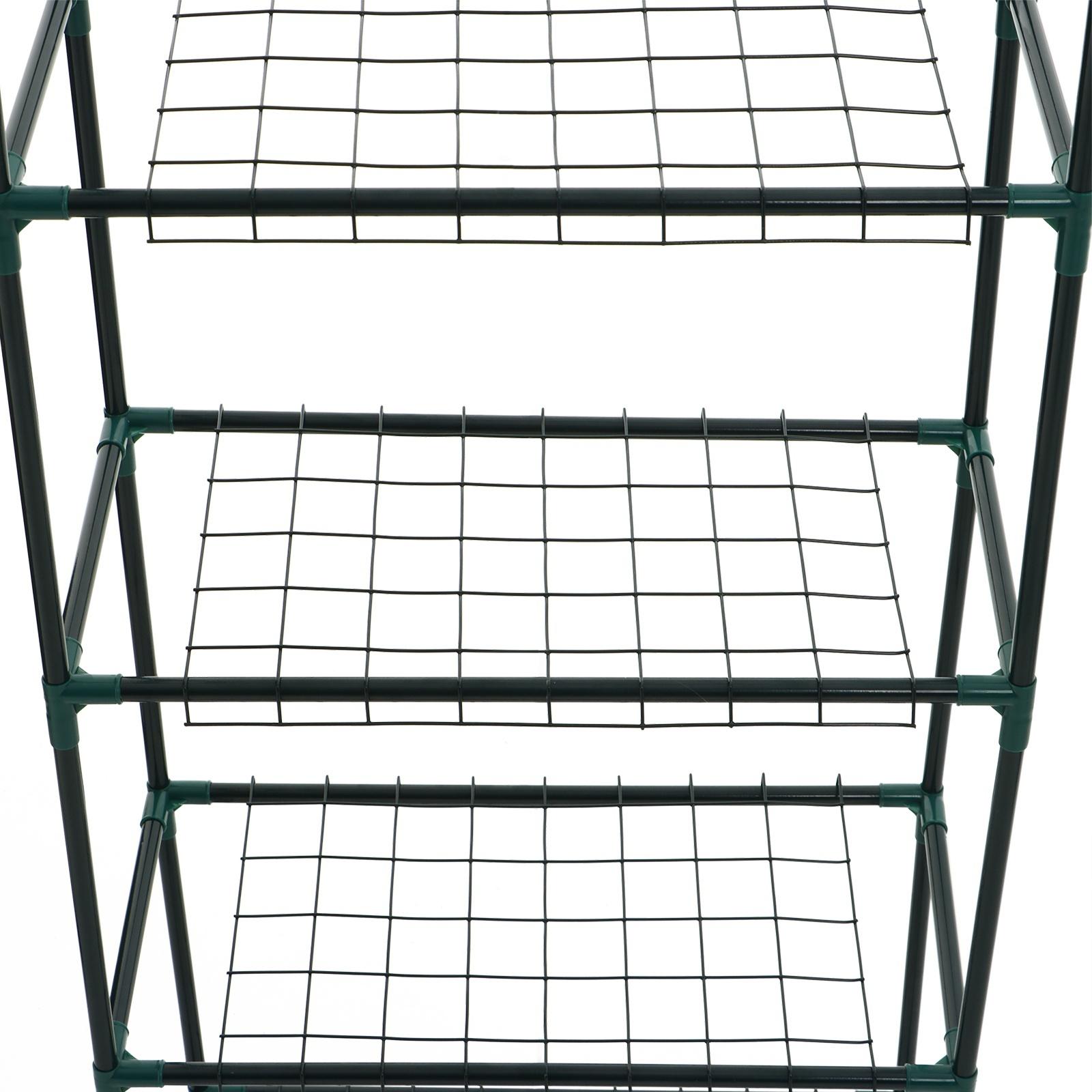 Парник-стеллаж, 4 полки, 105 × 24 × 46 см, металлический каркас d = 12 мм, чехол плёнка 80 мкм, Greengo