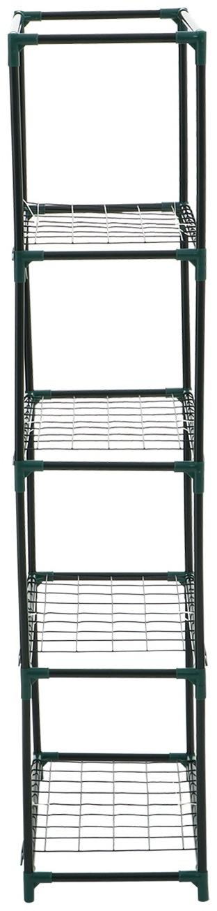 Парник-стеллаж, 4 полки, 105 × 24 × 46 см, металлический каркас d = 12 мм, чехол плёнка 80 мкм, Greengo