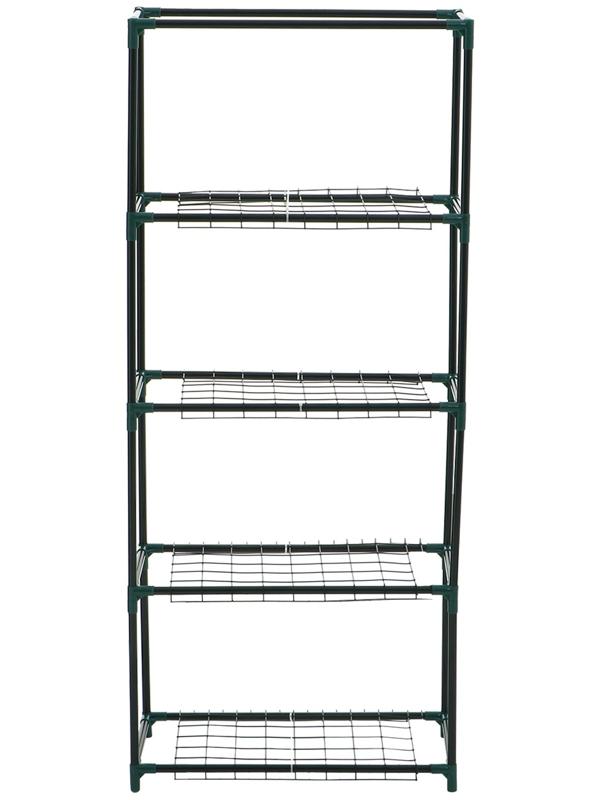 Парник-стеллаж, 4 полки, 105 × 24 × 46 см, металлический каркас d = 12 мм, чехол плёнка 80 мкм, Greengo