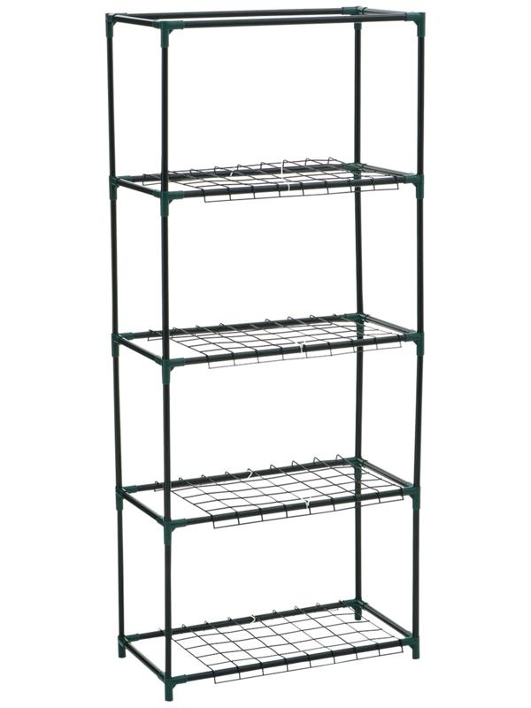 Парник-стеллаж, 4 полки, 105 × 24 × 46 см, металлический каркас d = 12 мм, чехол плёнка 80 мкм, Greengo