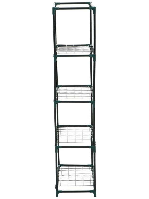 Парник-стеллаж, 4 полки, 105 × 24 × 46 см, металлический каркас d = 12 мм, чехол плёнка 80 мкм, Greengo