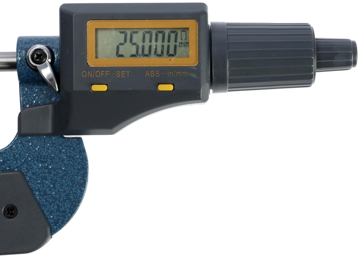 Микрометр электронный ТУНДРА, металлический, диапазон 25-50 мм, шаг измерения 0.001 мм
