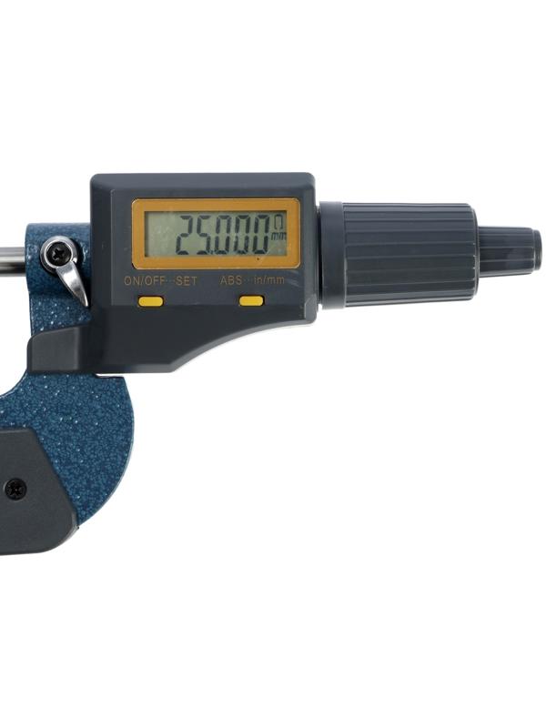 Микрометр электронный ТУНДРА, металлический, диапазон 25-50 мм, шаг измерения 0.001 мм