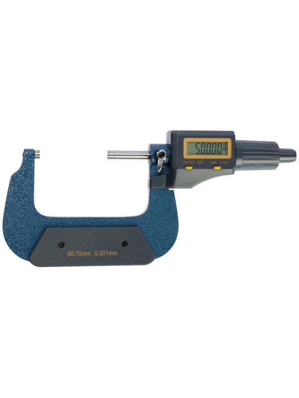 Микрометр электронный ТУНДРА, металлический, диапазон 50-75 мм, шаг измерения 0.001 мм