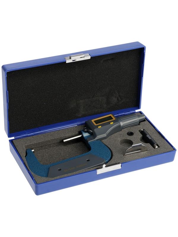 Микрометр электронный ТУНДРА, металлический, диапазон 50-75 мм, шаг измерения 0.001 мм