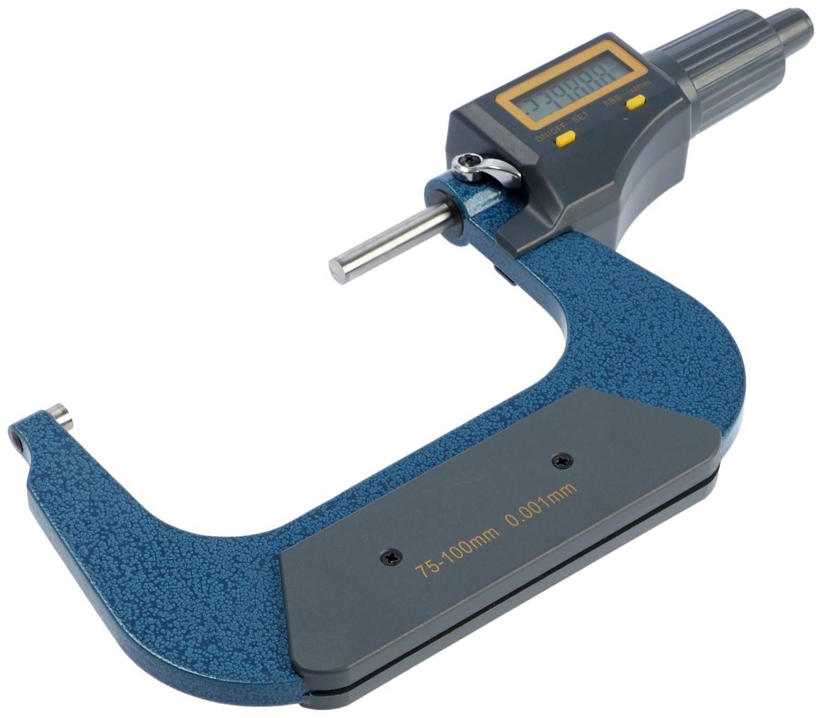 Микрометр электронный ТУНДРА, металлический, диапазон 75-100 мм, шаг измерения 0.001 мм
