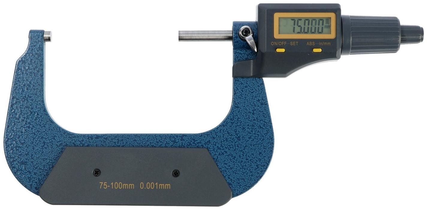 Микрометр электронный ТУНДРА, металлический, диапазон 75-100 мм, шаг измерения 0.001 мм