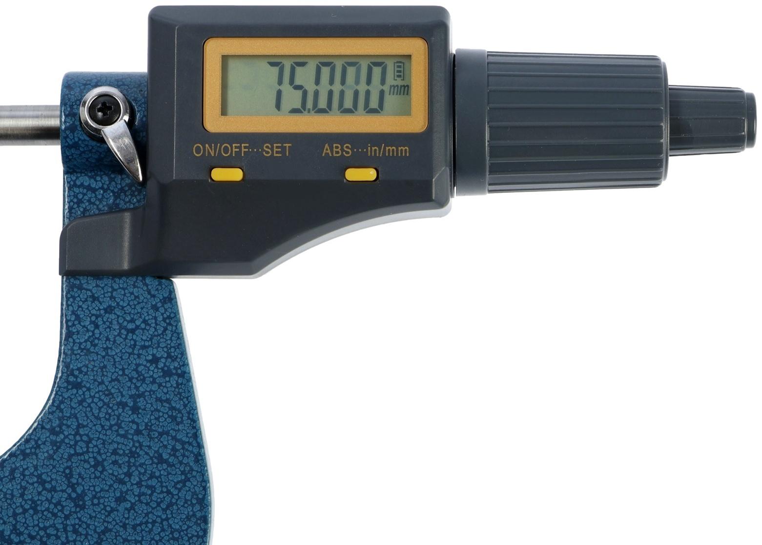 Микрометр электронный ТУНДРА, металлический, диапазон 75-100 мм, шаг измерения 0.001 мм