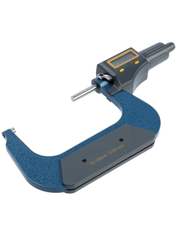 Микрометр электронный ТУНДРА, металлический, диапазон 75-100 мм, шаг измерения 0.001 мм