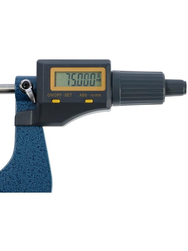 Микрометр электронный ТУНДРА, металлический, диапазон 75-100 мм, шаг измерения 0.001 мм