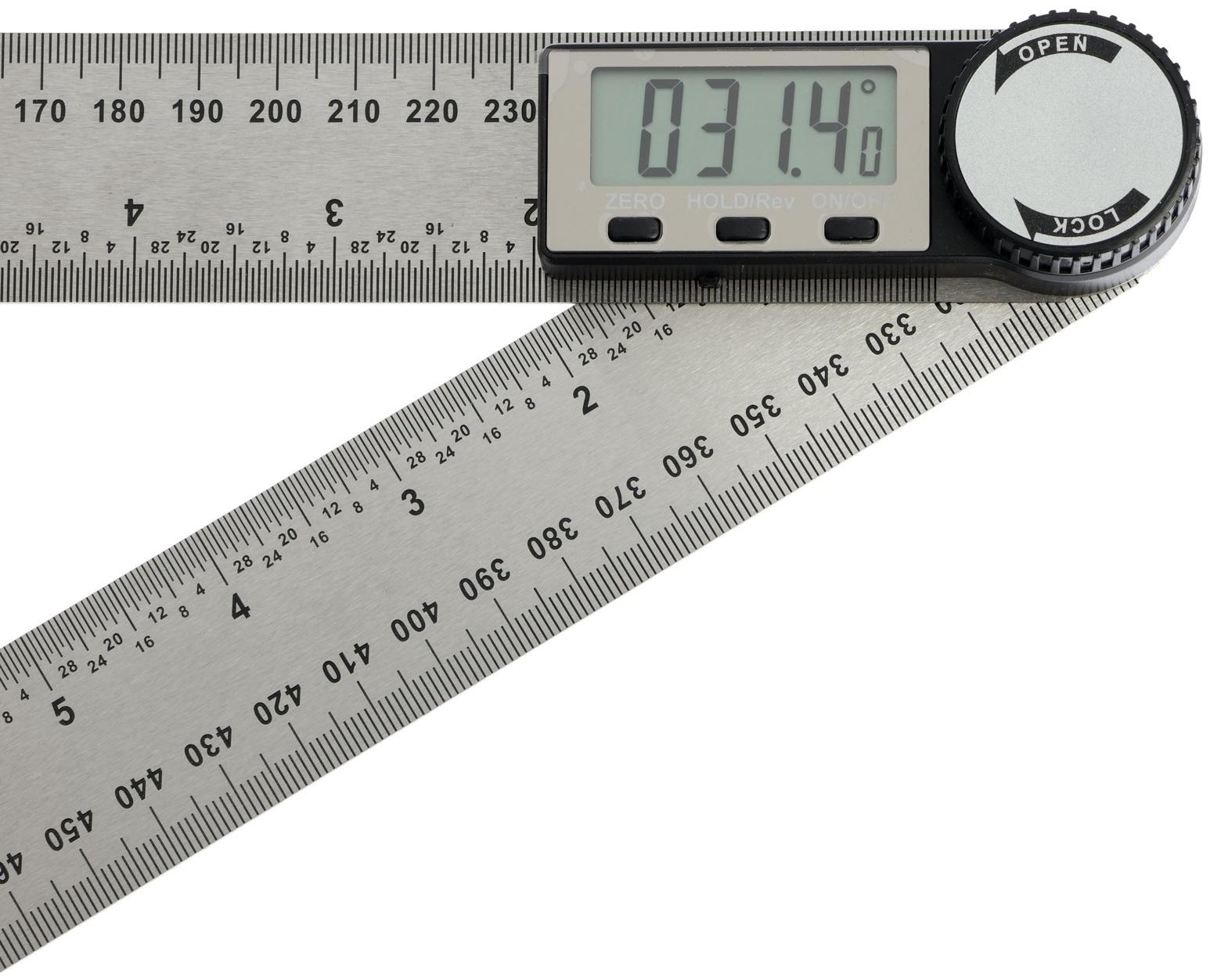 Угломер электронный ТУНДРА, нержавеющая сталь, 300 мм