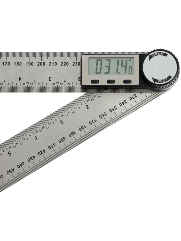 Угломер электронный ТУНДРА, нержавеющая сталь, 300 мм