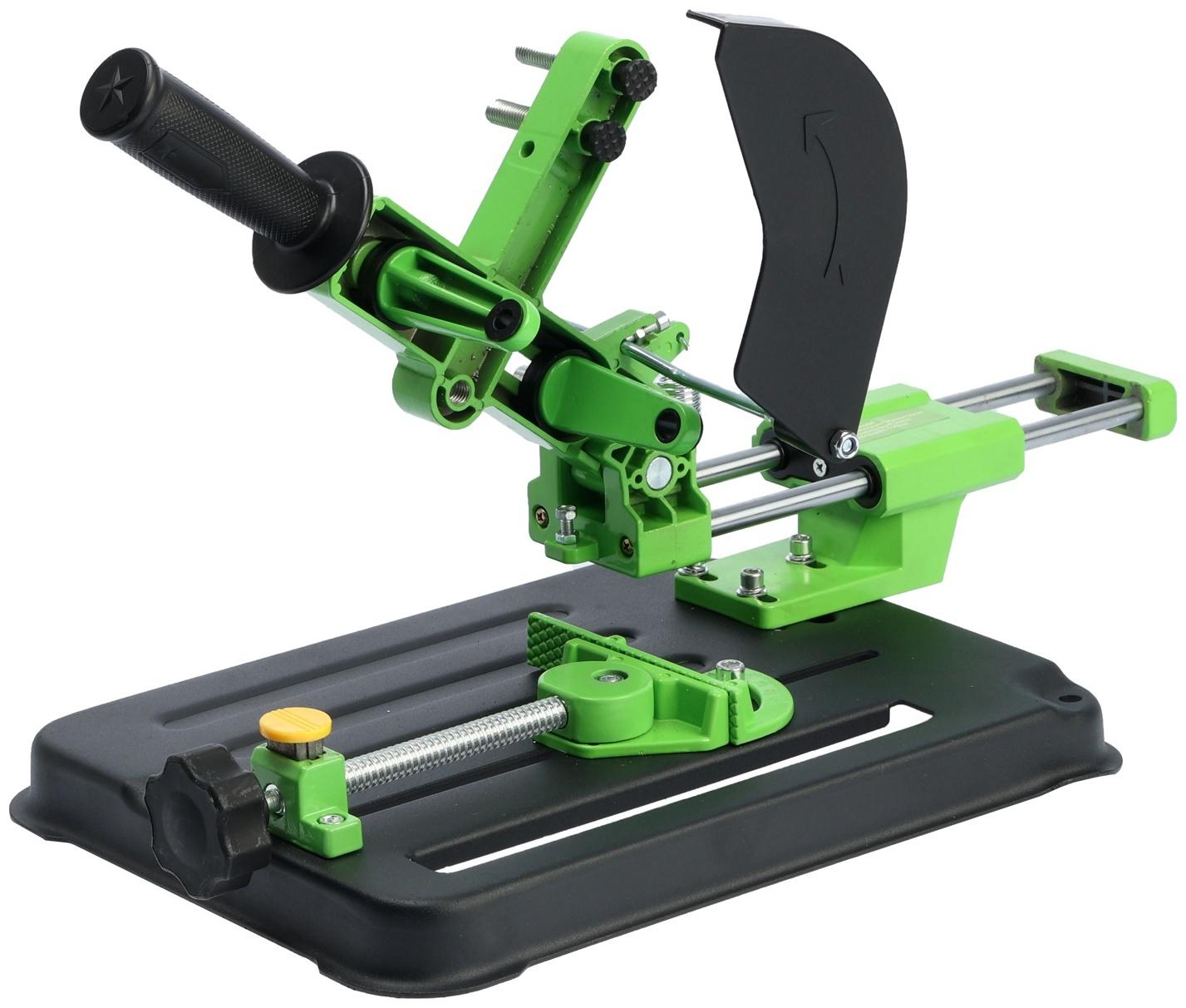 Стойка для УШМ ТУНДРА, d=100-125 мм, угловые тиски 45°, движущаяся платформа