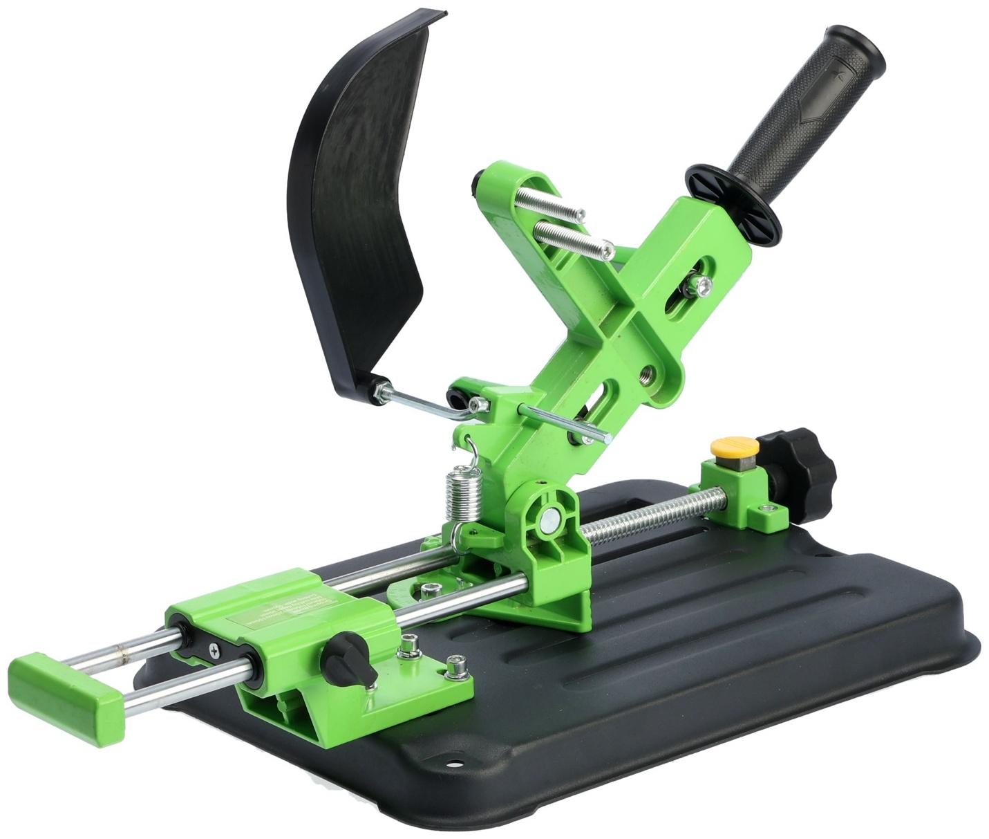 Стойка для УШМ ТУНДРА, d=100-125 мм, угловые тиски 45°, движущаяся платформа