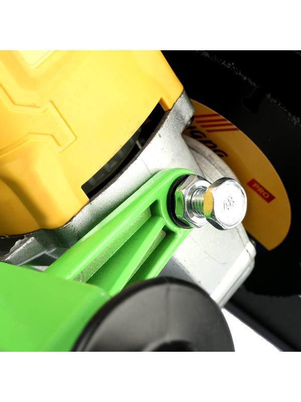 Стойка для УШМ ТУНДРА, d=100-125 мм, угловые тиски 45°, движущаяся платформа