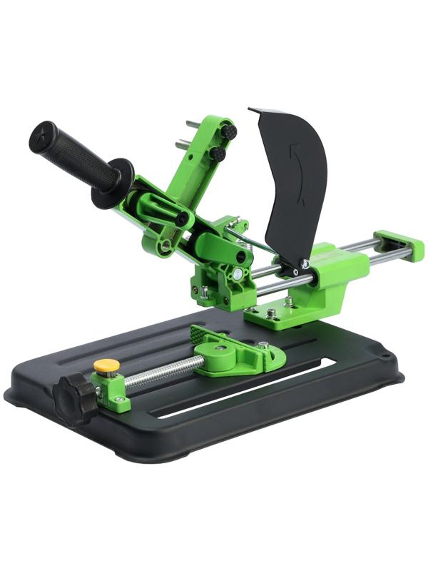 Стойка для УШМ ТУНДРА, d=100-125 мм, угловые тиски 45°, движущаяся платформа