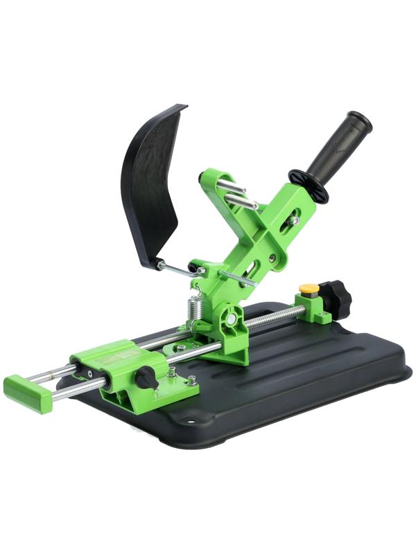 Стойка для УШМ ТУНДРА, d=100-125 мм, угловые тиски 45°, движущаяся платформа