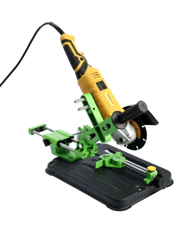 Стойка для УШМ ТУНДРА, d=100-125 мм, угловые тиски 45°, движущаяся платформа