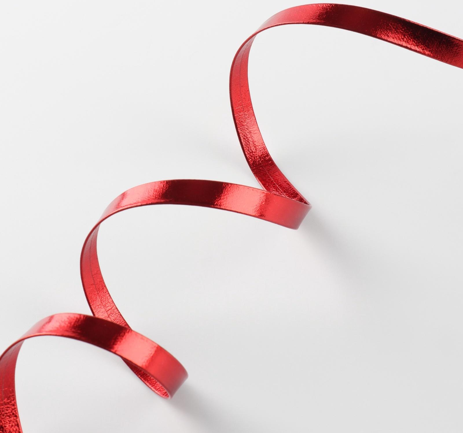 Косая бейка, кожзам, 8 мм × 10±1 м, красная