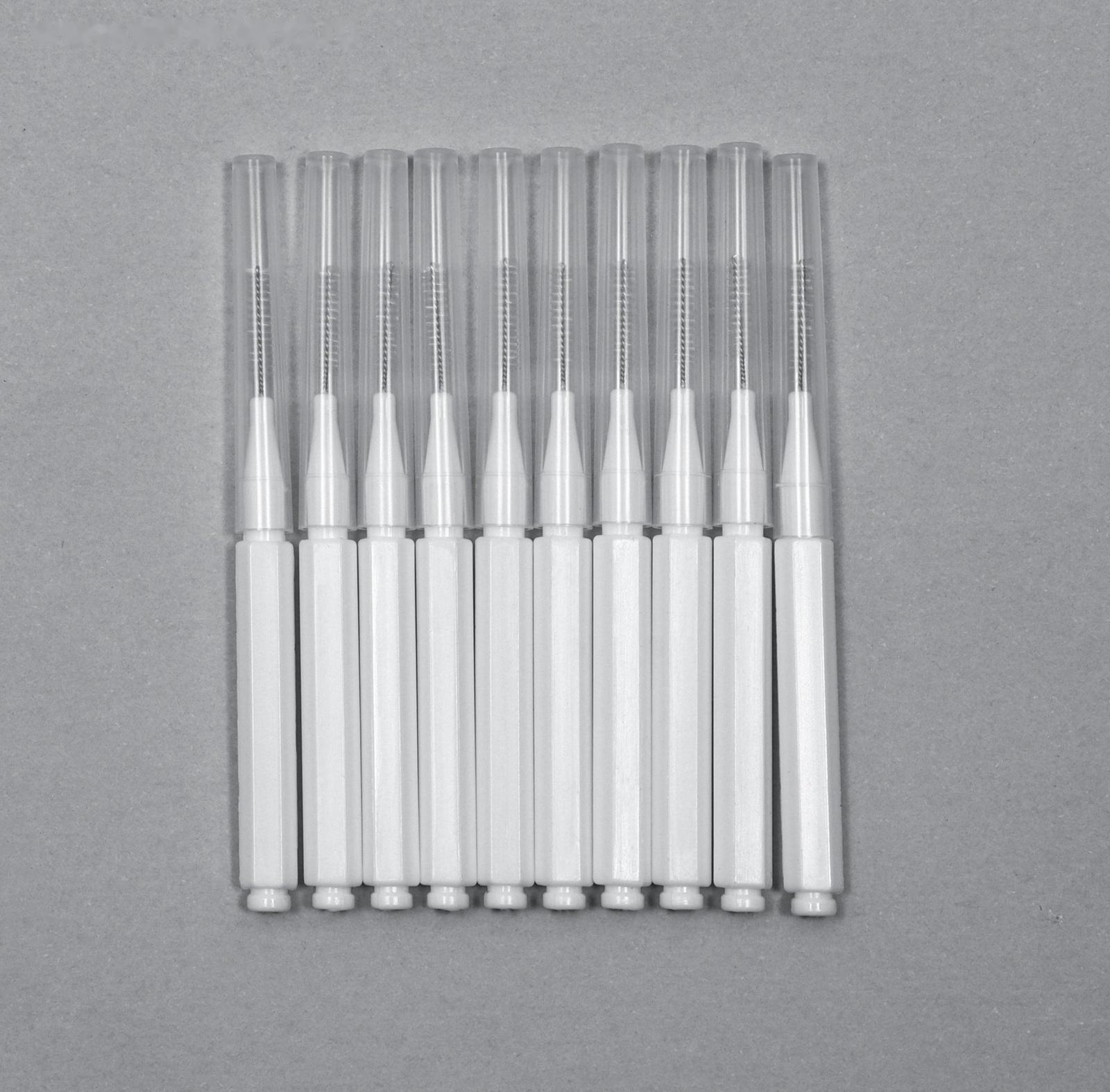 Щёточки - мини для бровей и ресниц, набор - 10 шт, 7 × 0,5 см, цвет белый