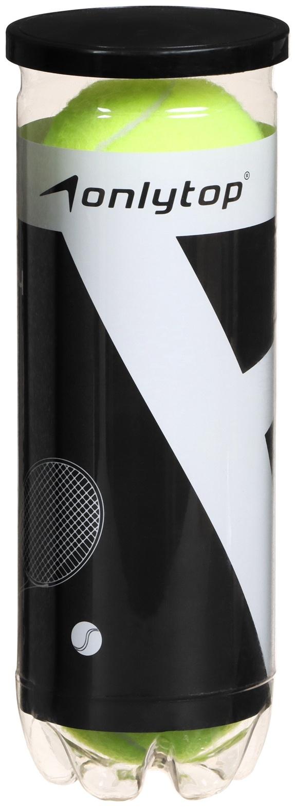 Набор мячей для большого тенниса ONLYTOP № 969, тренировочный, 3 шт.