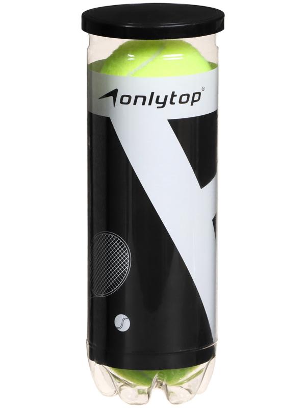 Набор мячей для большого тенниса ONLYTOP № 969, тренировочный, 3 шт.