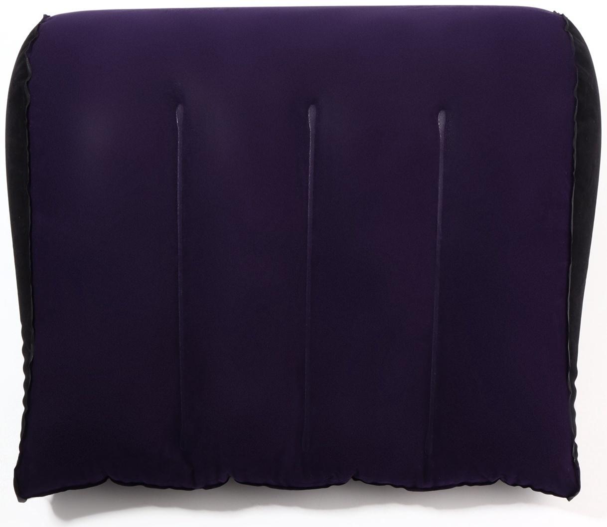 Подушка надувная, дорожная, 42×35 см, в пакете, синяя