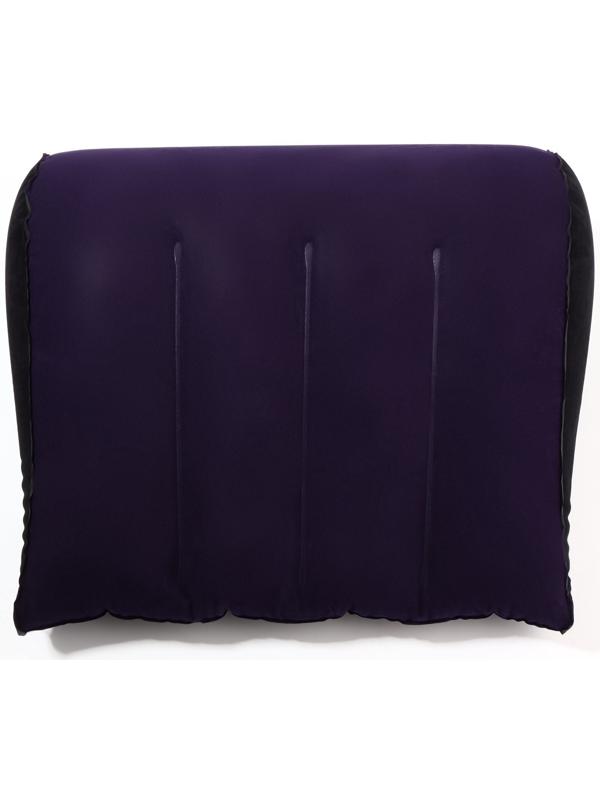 Подушка надувная, дорожная, 42×35 см, в пакете, синяя