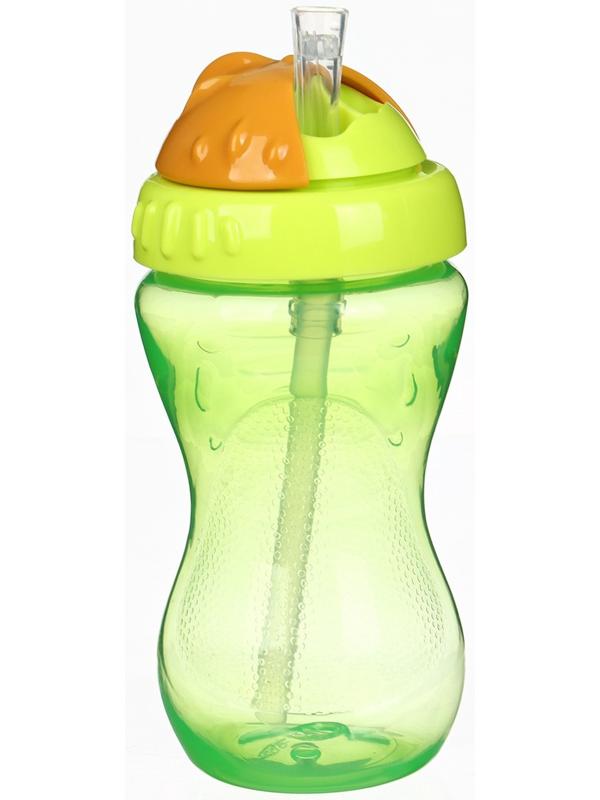 Поильник детский M&B с силиконовой трубочкой, от 9 мес., 340 мл., зеленый