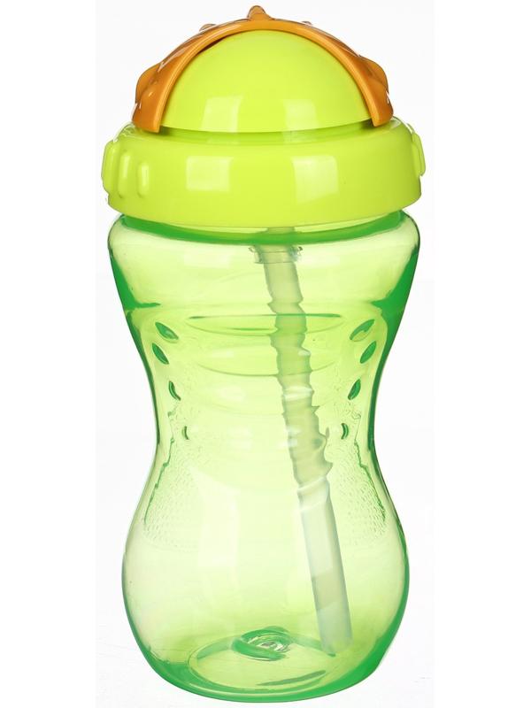 Поильник детский M&B с силиконовой трубочкой, от 9 мес., 340 мл., зеленый