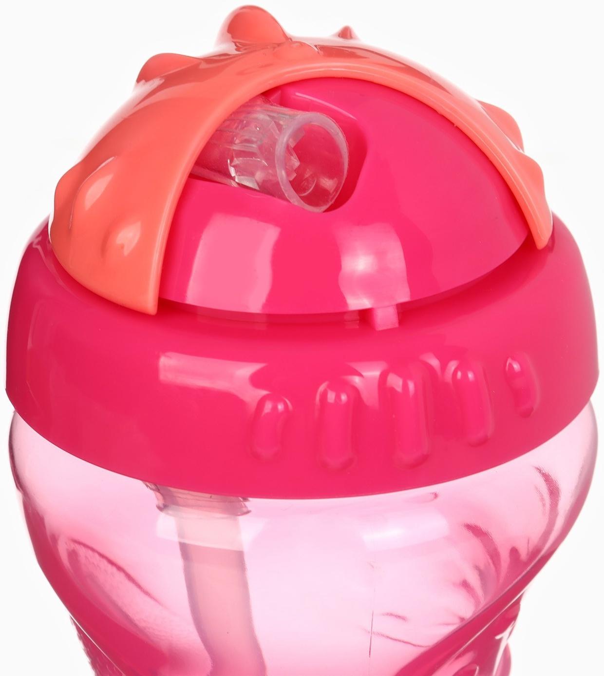 Поильник детский M&B с силиконовой трубочкой, от 9 мес., 340 мл., розовый