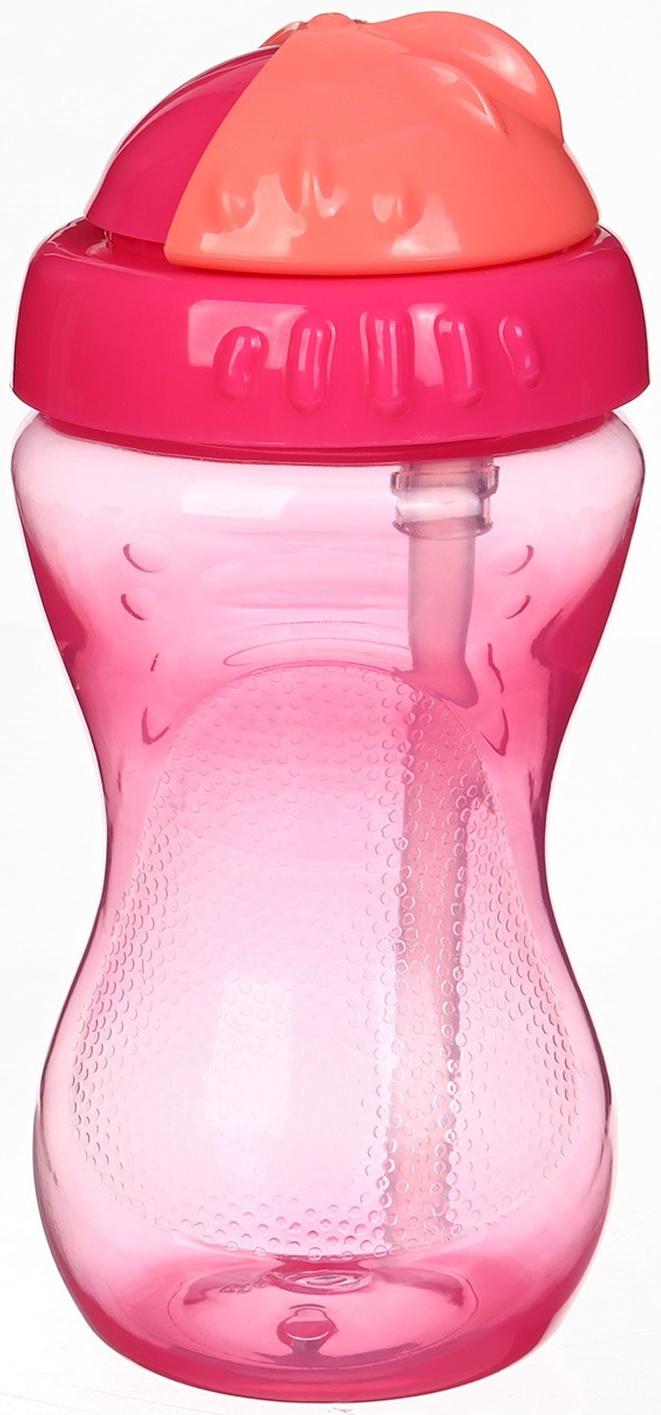 Поильник детский M&B с силиконовой трубочкой, от 9 мес., 340 мл., розовый