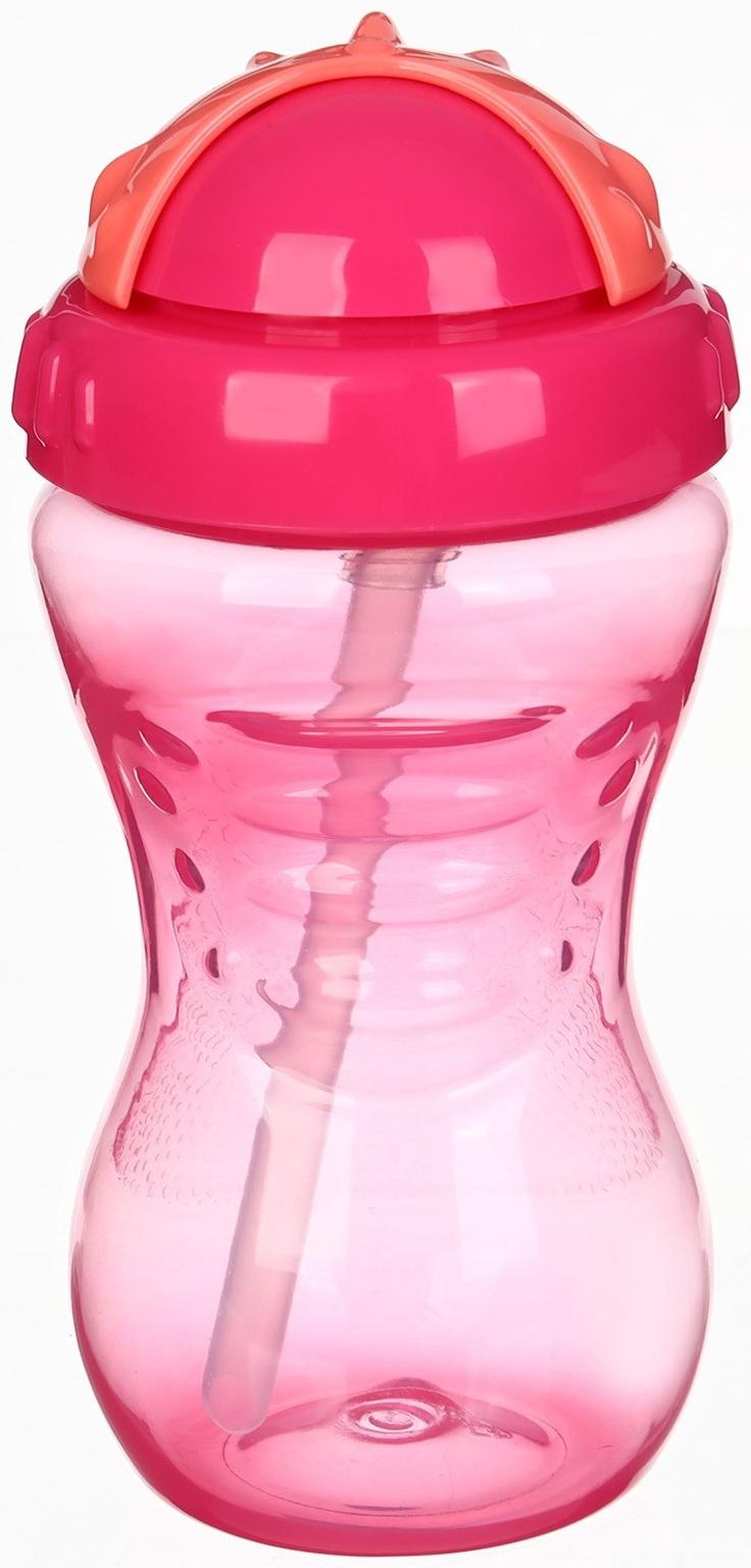 Поильник детский M&B с силиконовой трубочкой, от 9 мес., 340 мл., розовый
