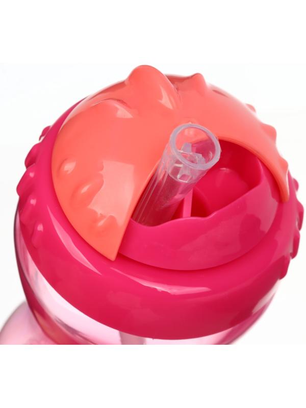 Поильник детский M&B с силиконовой трубочкой, от 9 мес., 340 мл., розовый