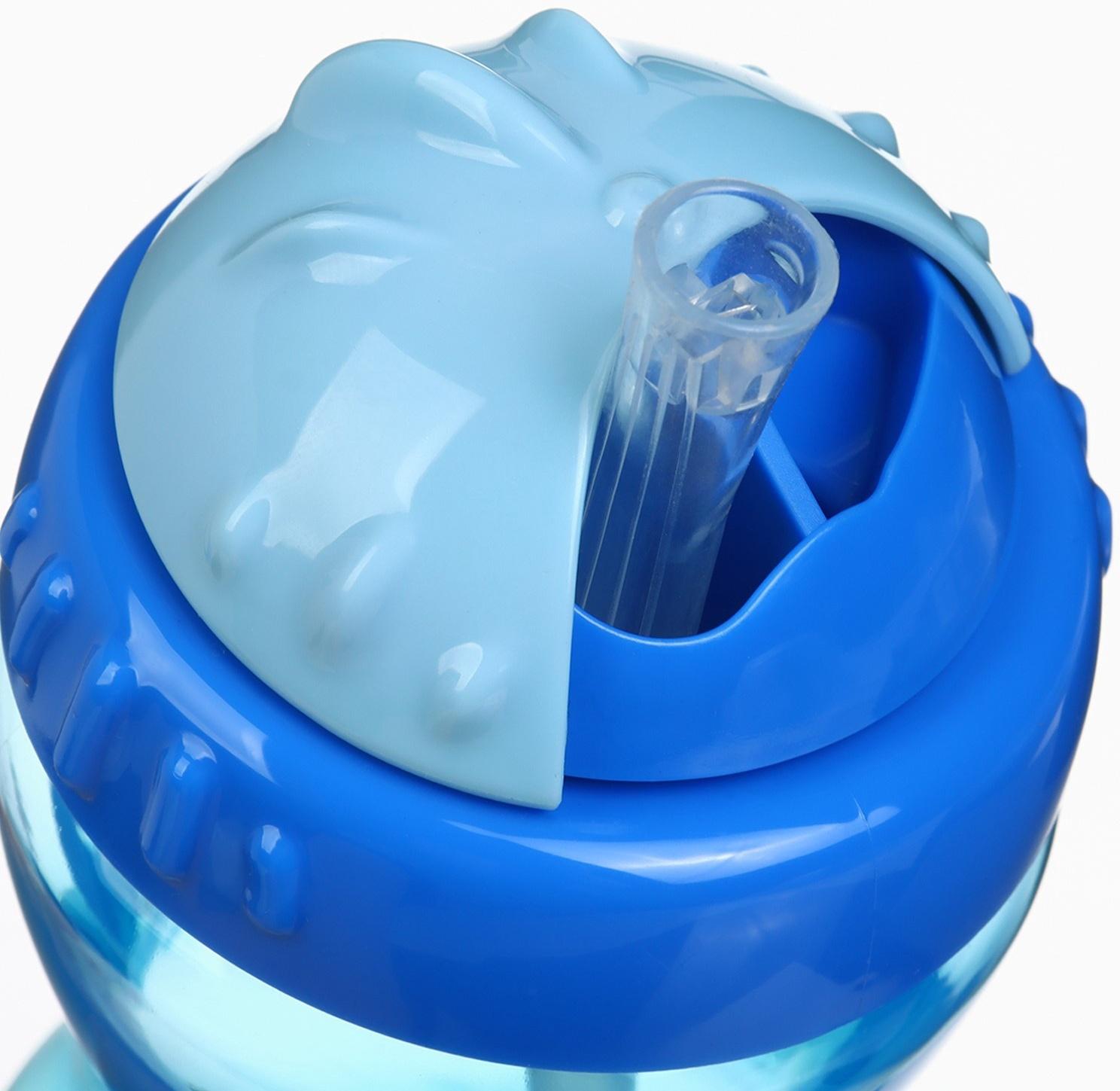 Поильник детский M&B с силиконовой трубочкой, от 9 мес., 340 мл., голубой