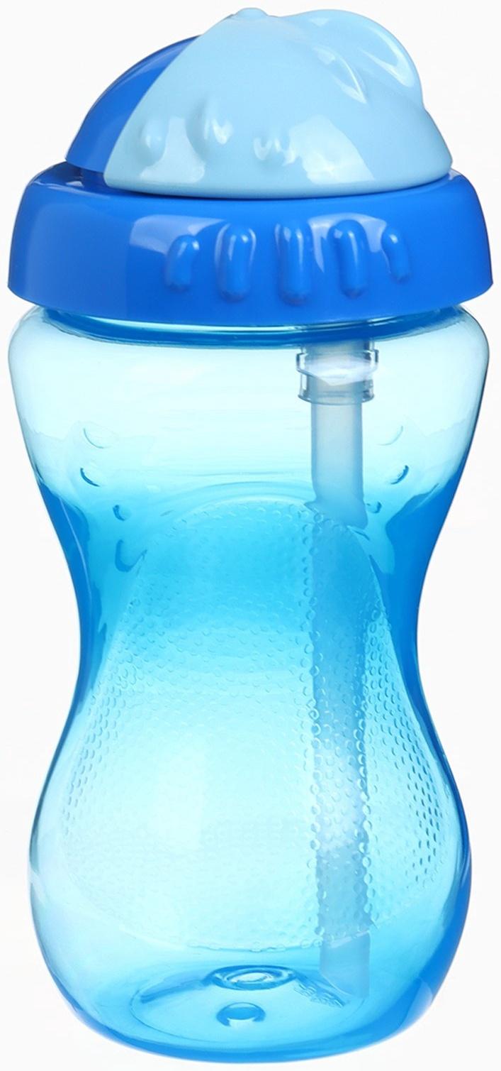 Поильник детский M&B с силиконовой трубочкой, от 9 мес., 340 мл., голубой