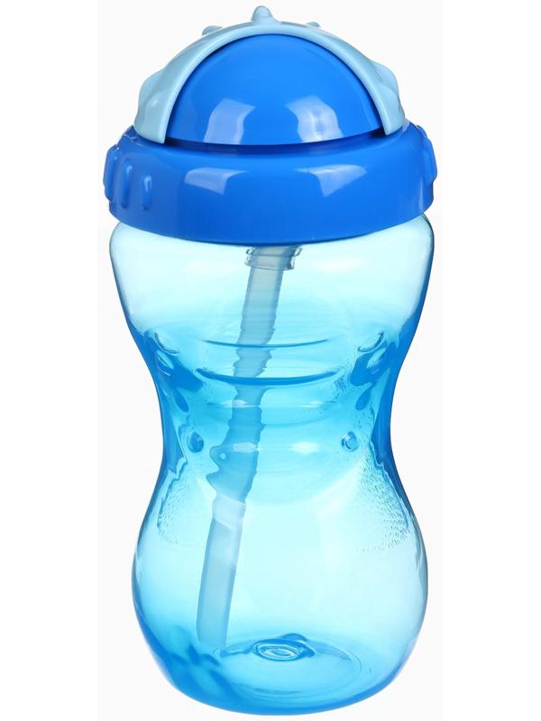 Поильник детский M&B с силиконовой трубочкой, от 9 мес., 340 мл., голубой