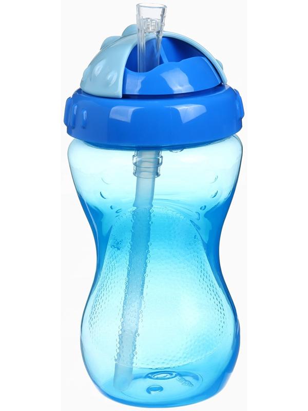 Поильник детский M&B с силиконовой трубочкой, от 9 мес., 340 мл., голубой