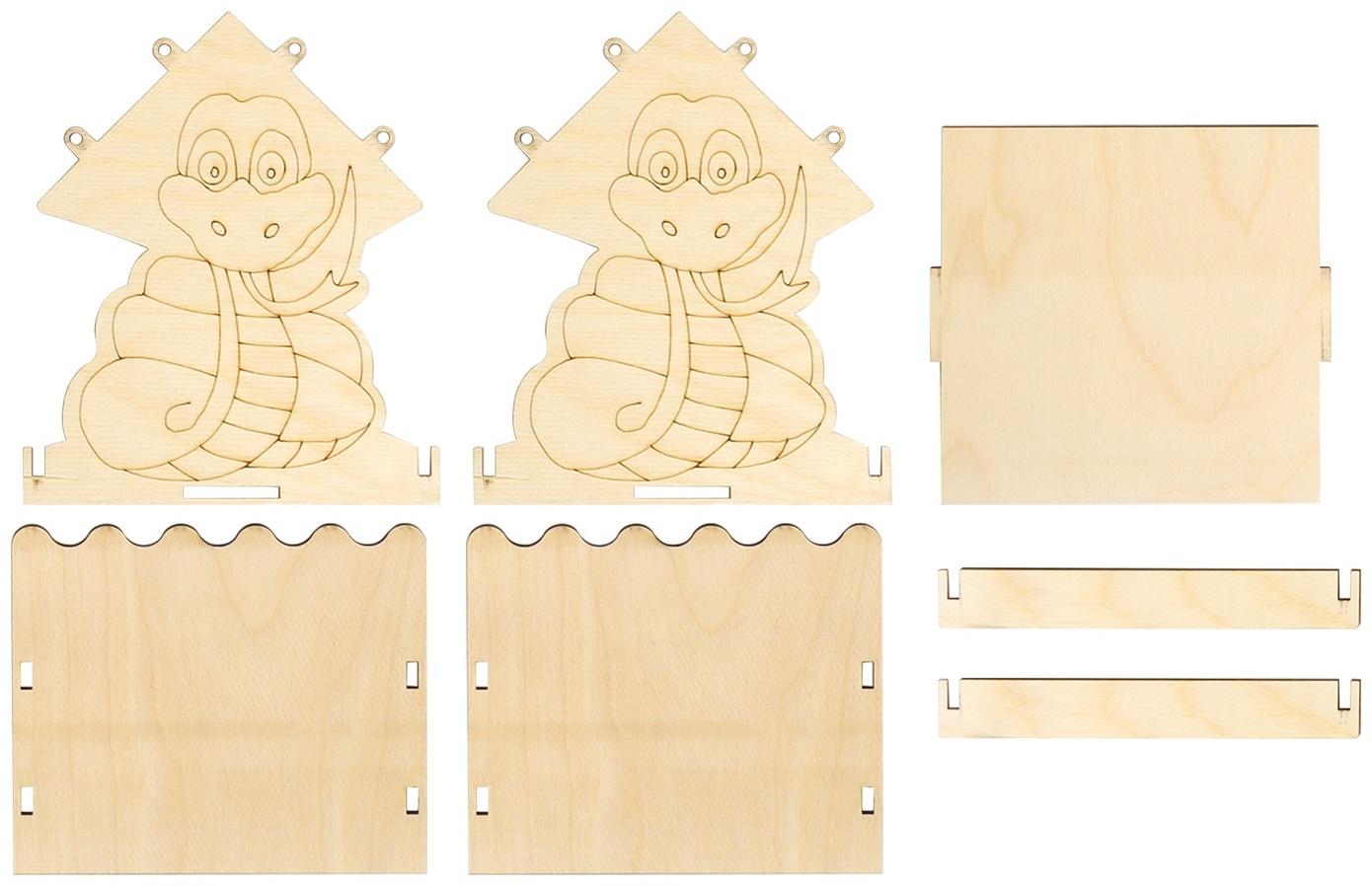 Кормушка из дерева своими руками, «Символ года Змей», 18×16×15 см, МИКС, Greengo