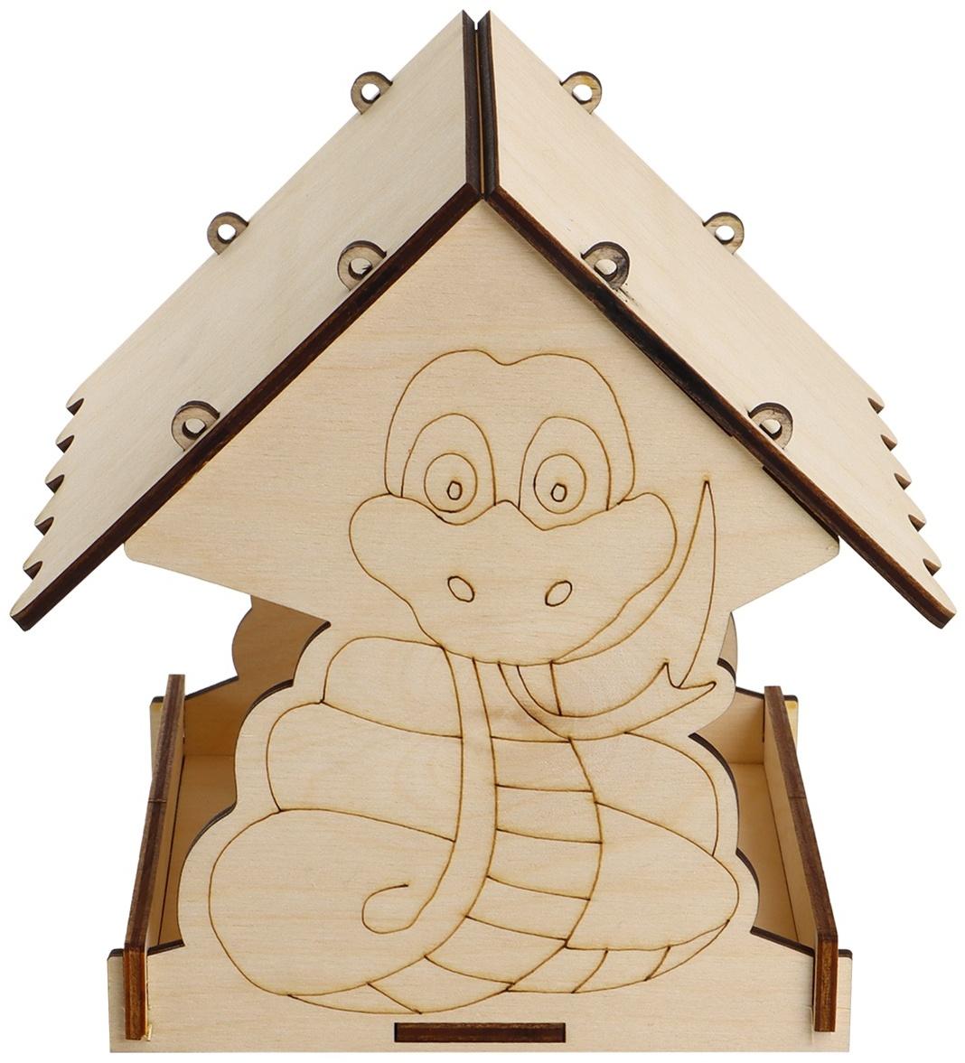 Кормушка из дерева своими руками, «Символ года Змей», 18×16×15 см, МИКС, Greengo
