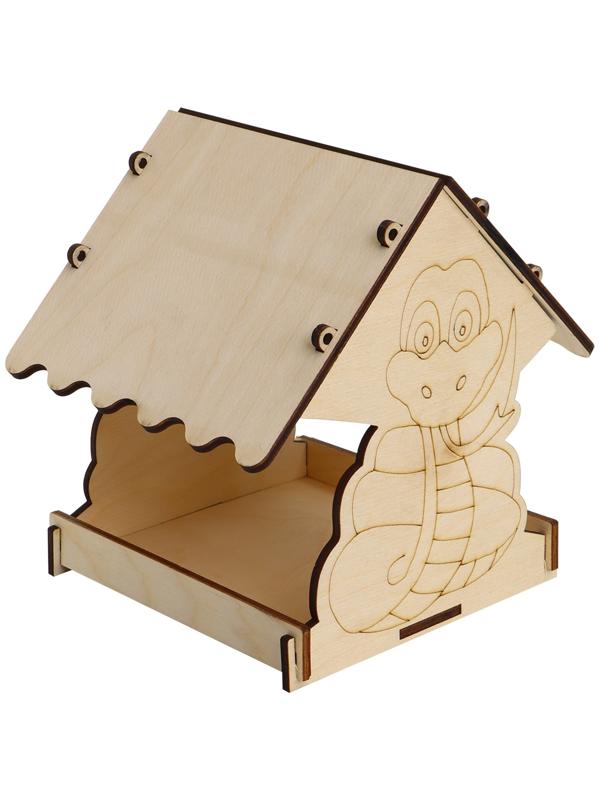 Кормушка из дерева своими руками, «Символ года Змей», 18×16×15 см, МИКС, Greengo