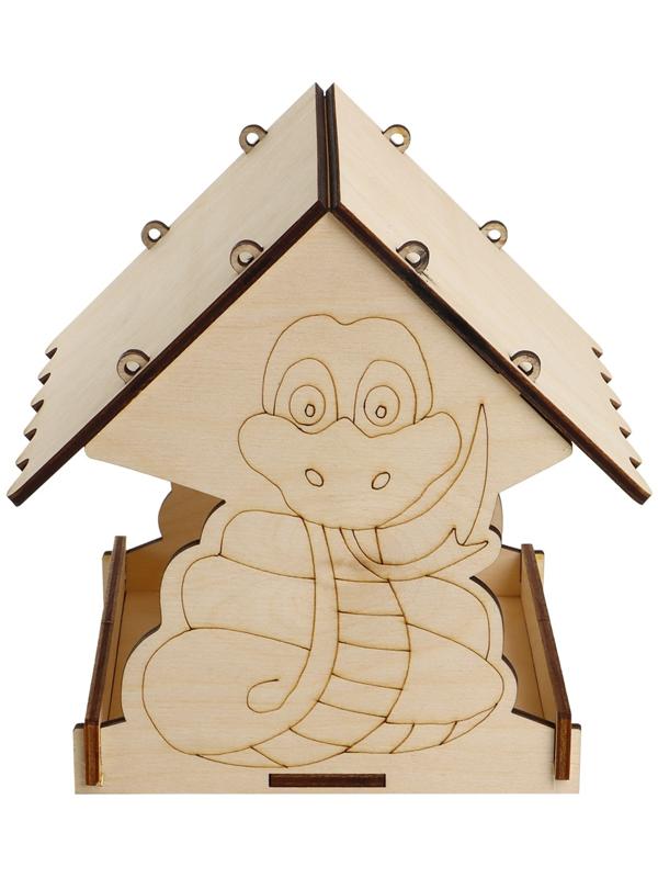 Кормушка из дерева своими руками, «Символ года Змей», 18×16×15 см, МИКС, Greengo