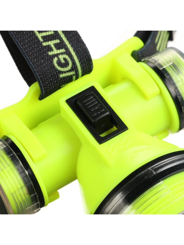 Фонарь налобный аккумуляторный, 5 Вт, 1200 мАч, 1 режим, IPX 8, Type-C, 9 х 8.5 х 5.5 см