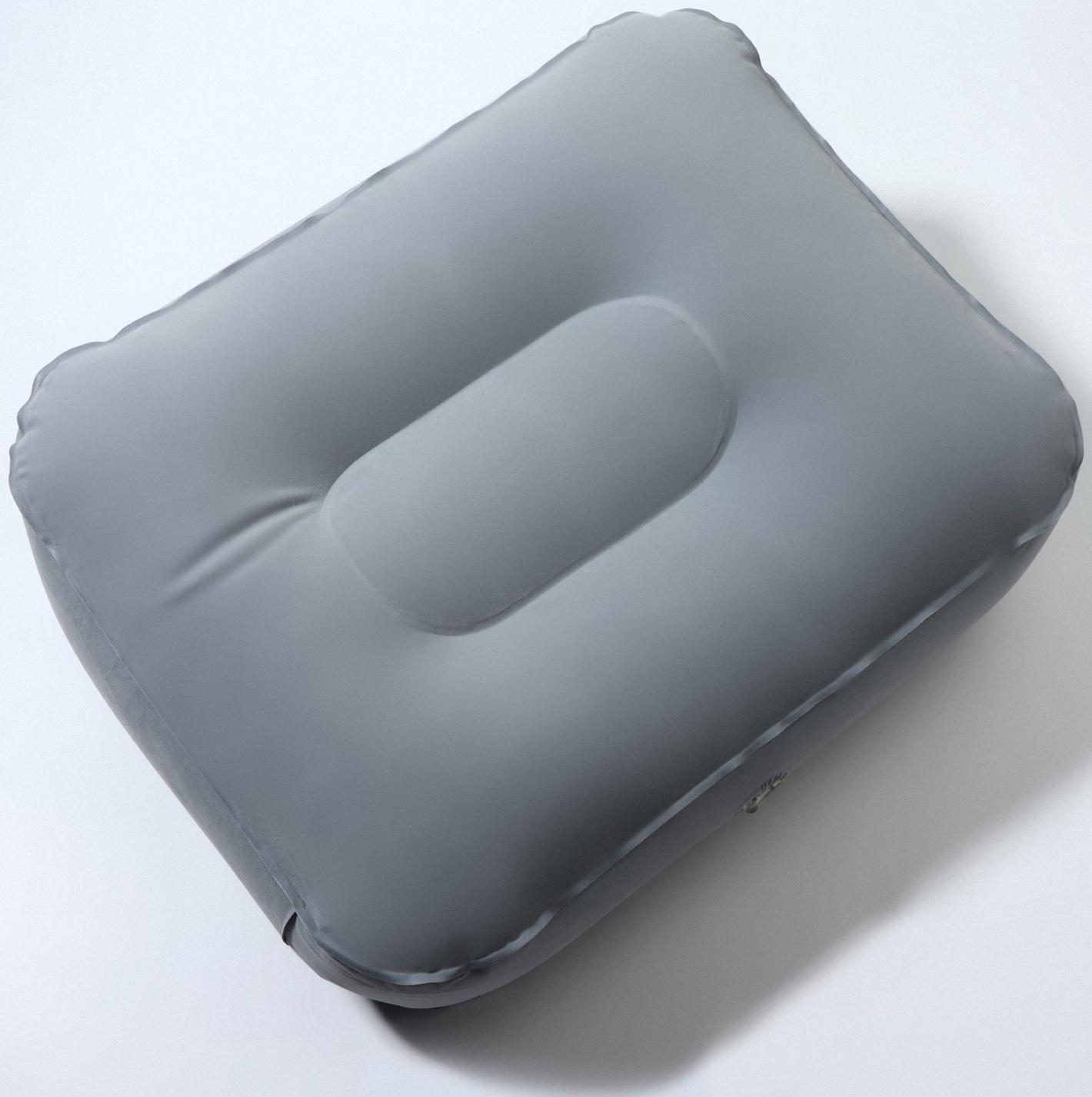 Подушка надувная, дорожная, 37×28×15 см, синяя