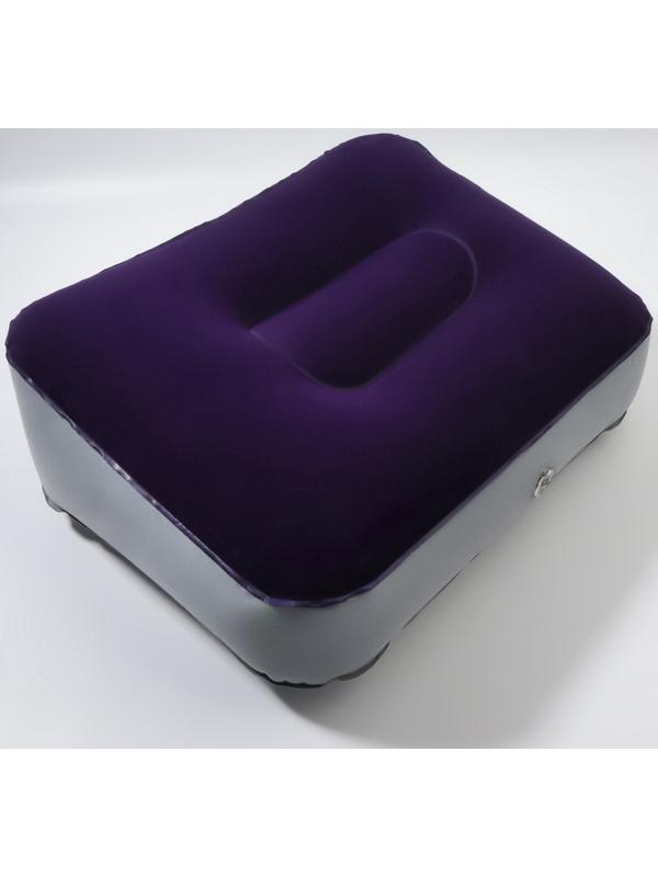 Подушка надувная, дорожная, 37×28×15 см, синяя