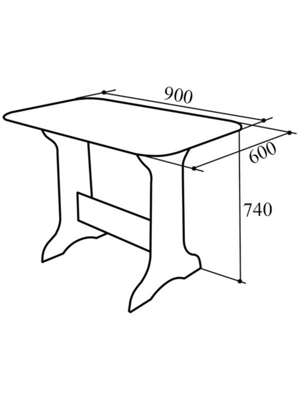Кухонный уголок КУ-1Л/4м, 1450 х 1150 х 820, дуб вотан Т-5